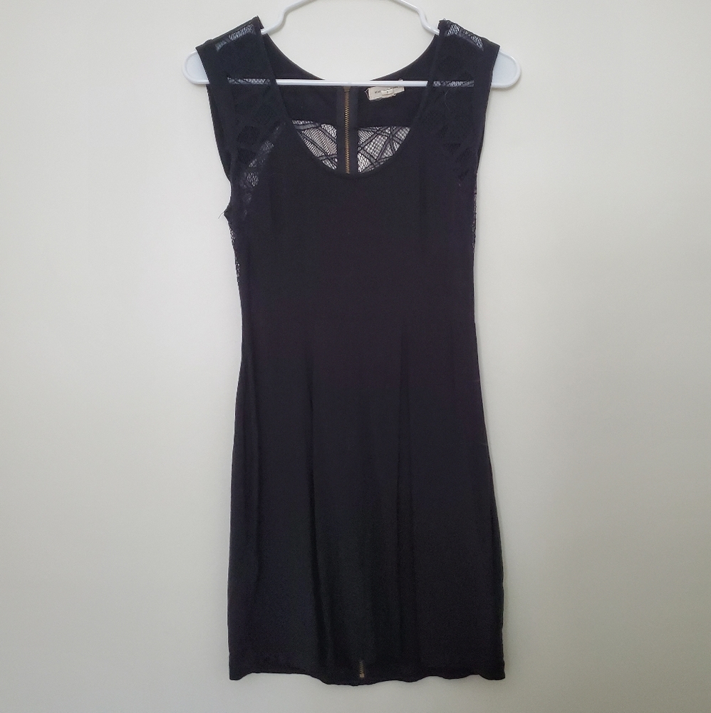 Black Short Dress with Back Detailing